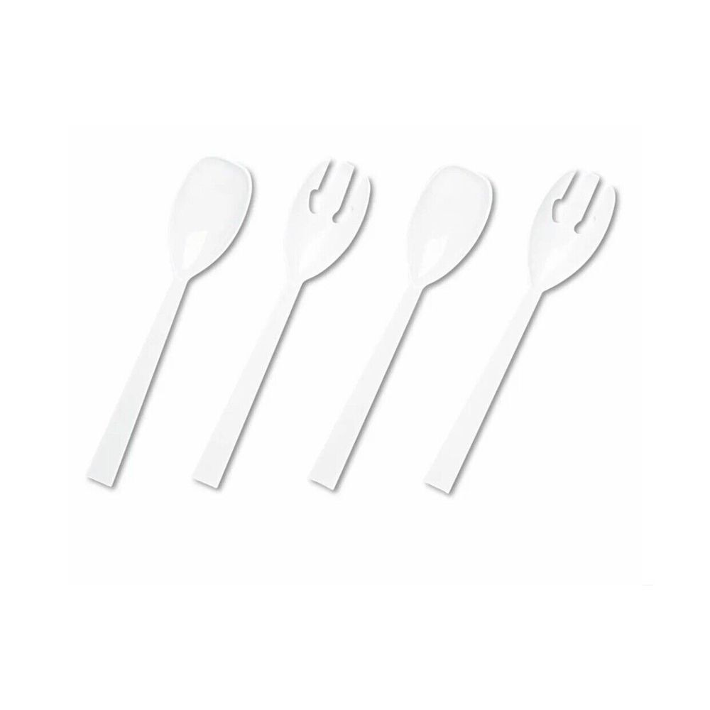 Tablemate 8pc‎ Fork & Spoon Serving Set Plastic Disposable Reusable Salad Picnic
